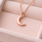 Crescent Moon Necklace 925 Silver | Minimal Moon Pendant | Celestial Jewelry
