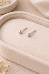 Minimal Silver Ball Stud Earrings | 925 Sterling Silver Tiny Dot Studs | Dainty Everyday Jewelry