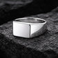 925 Silver Signet Ring | Square Top Minimal Ring | Polished Classic Men Women Band