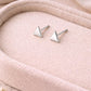 Triangle Silver Stud Earrings | 925 Sterling Silver Minimal Geometric Studs | Dainty Everyday Jewelry