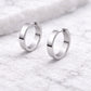 Minimal 925 Silver Hoop Earrings | Plain Polished Small Huggie Hoops | Everyday Sterling Silver