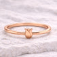 Dainty Sterling Silver Tulip Ring, Minimal Floral Band