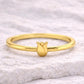Dainty Sterling Silver Tulip Ring, Minimal Floral Band