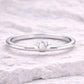 925 Silver Lotus Ring Minimal Floral Band Dainty Ring Gift for Women Spiritual Jewelry