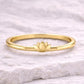 925 Silver Lotus Ring Minimal Floral Band Dainty Ring Gift for Women Spiritual Jewelry