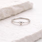 925 Silver Tiny Heart Ring Minimal Love Band Dainty Promise Ring Gift for Her