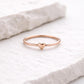 925 Silver Tiny Heart Ring Minimal Love Band Dainty Promise Ring Gift for Her