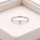 925 Silver Tiny Heart Ring Minimal Love Band Dainty Promise Ring Gift for Her