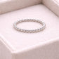 925 Silver Beaded Ring Minimal Ball Band Stacking Ring Dainty Everyday Jewelry