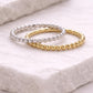 925 Silver Beaded Ring Minimal Ball Band Stacking Ring Dainty Everyday Jewelry