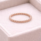 925 Silver Beaded Ring Minimal Ball Band Stacking Ring Dainty Everyday Jewelry