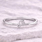 925 Silver Lily Flower Ring Minimal Floral Band Dainty Nature Jewelry