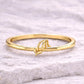 925 Silver Lily Flower Ring Minimal Floral Band Dainty Nature Jewelry