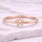 925 Silver Blossom Flower Ring CZ Minimal Floral Dainty Jewelry