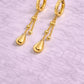 925 Silver Teardrop Earrings | CZ Chain Drop Hoop | Minimal Sterling Silver Jewelry