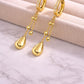 925 Silver Teardrop Earrings | CZ Chain Drop Hoop | Minimal Sterling Silver Jewelry