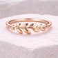 925 Silver Leaf Ring | Minimal Nature Band | Sterling Silver Botanical | Everyday Jewelry