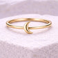 925 Silver Moon Ring | Minimal Crescent | Sterling Silver Celestial