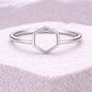 925 Silver Hexagon Ring | Minimal Geometric | Sterling Silver Modern Band |