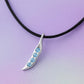 925 Silver Aquamarine CZ Pendant Minimal Blue Necklace
