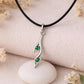 925 Silver Green CZ Pendant Minimal Necklace