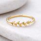 Sterling Silver Leaf Ring | Minimalist Botanical Band