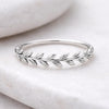 Leaf Band Ring | Olive Branch Ring | Sterling Silver Nature | Minimal Jewelry