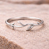 Sterling Silver Olive Leaf Ring | Minimalist Wrap Band