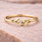 Sterling Silver Olive Leaf Ring | Dainty CZ Wrap Band