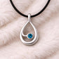925 Silver London Topaz Pendant Necklace – Topaz Teardrop, December Birthstone