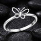 925 Silver Butterfly Ring Minimalist Dainty Nature Ring Gift for Her