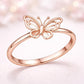 925 Sterling Silver Butterfly Ring Minimalist Dainty Nature Ring Gift for Her