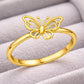 925 Sterling Silver Butterfly Ring Minimalist Dainty Nature Ring Gift for Her