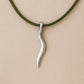 925 Silver Wavy Pendant | Sterling Silver Minimal Necklace | Modern Abstract Charm | Unisex Jewelry