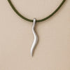 925 Silver Wavy Pendant | Sterling Silver Minimal Necklace | Modern Abstract Charm | Unisex Jewelry