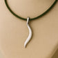 925 Silver Wavy Pendant Necklace | Sterling Silver Minimal Charm | Modern Abstract Unisex Jewelry