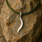 925 Silver Wavy Pendant Necklace | Sterling Silver Minimal Charm | Modern Abstract Unisex Jewelry