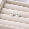 925 Sterling Silver Paw Stud Earrings Minimal Pet Jewelry