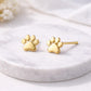 925 Sterling Silver Paw Stud Earrings Minimal Pet Jewelry