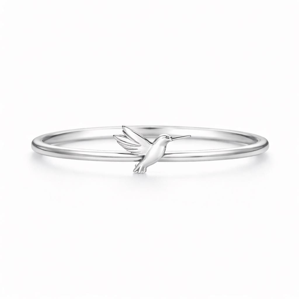 925 Silver Hummingbird Ring Minimal Bird Ring Dainty Nature Jewelry Gift for Her