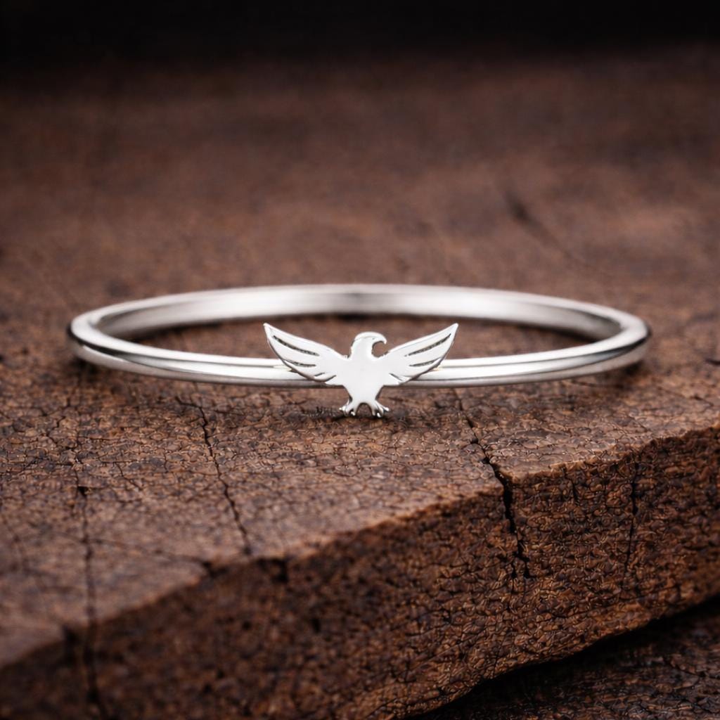 925 Silver Eagle Ring Minimal Bird Ring Dainty Nature Jewelry Gift for Her