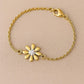 925 Silver Daisy Bracelet CZ Flower Bracelet Minimal Floral Jewelry Gift