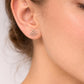 925 Silver Fan Stud Earrings Minimal Geometric Silver Studs Gift