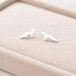 925 Silver Fox Stud Earrings Minimal Animal Silver Studs Gift