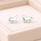 925 Silver Horse Stud Earrings Minimal Animal Silver Studs Gift