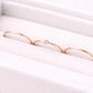 Dainty Sterling Silver Stacking Rings Set: Minimalist CZ Trio