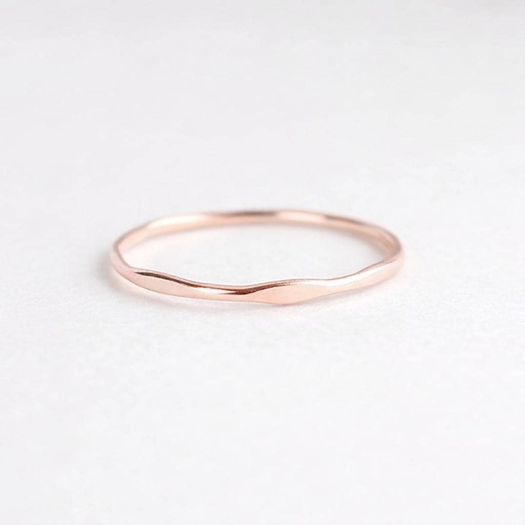 925 Sterling Silver Wavy Ring Minimal Stacking Band Dainty Thin Promise Ring Women Gift