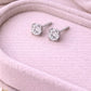 CZ Silver Stud Earrings | 925 Sterling Silver Round Solitaire Studs | Classic Dainty Everyday Jewelry