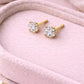 CZ Silver Stud Earrings | 925 Sterling Silver Round Solitaire Studs | Classic Dainty Everyday Jewelry