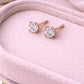 CZ Silver Stud Earrings | 925 Sterling Silver Round Solitaire Studs | Classic Dainty Everyday Jewelry